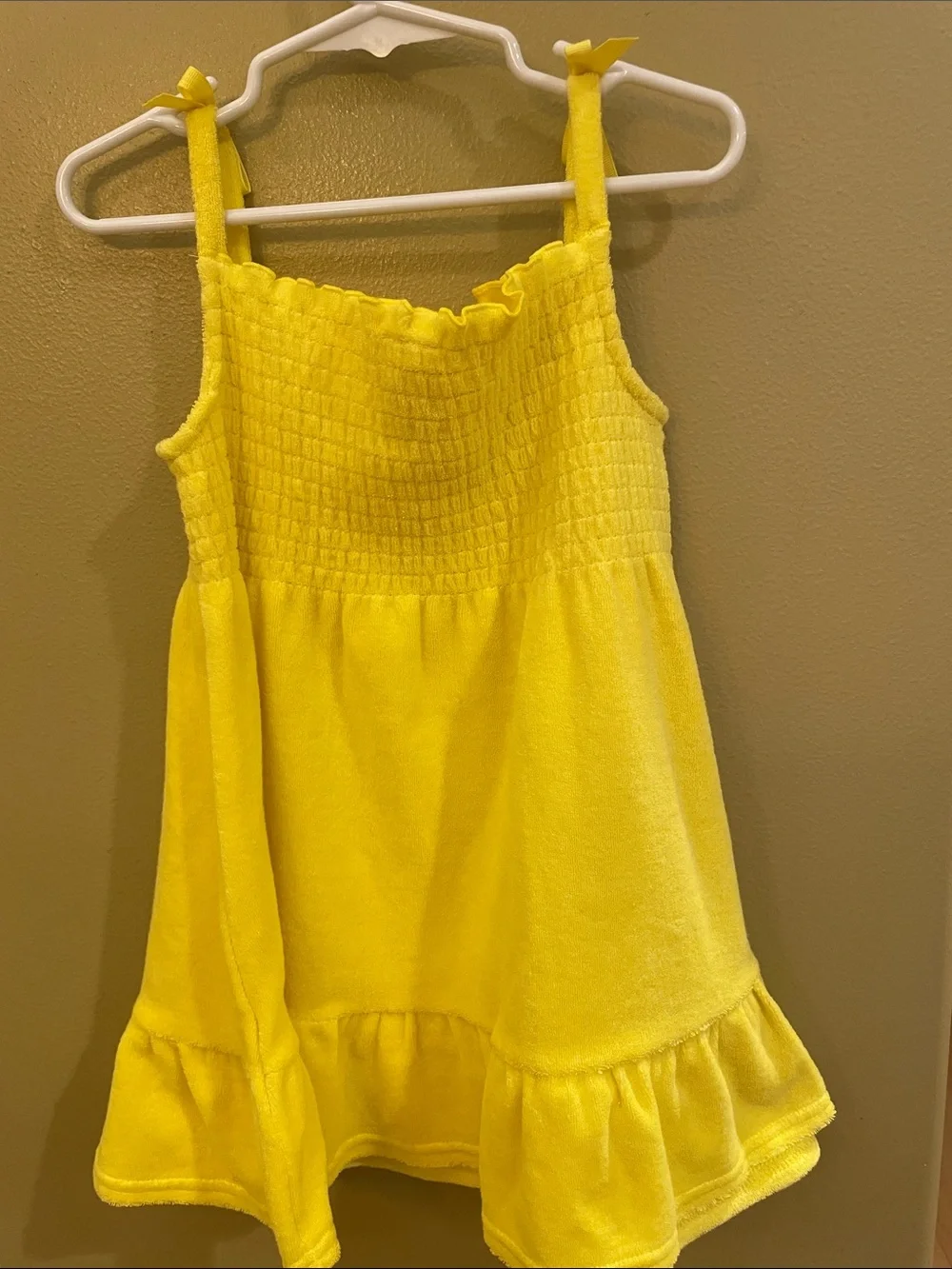 EUC Gymboree Yellow Smocked Ruffle Sundress